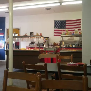 View of buffet from our seat