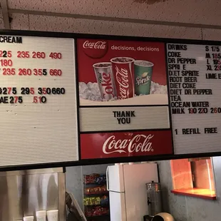 menu and prices