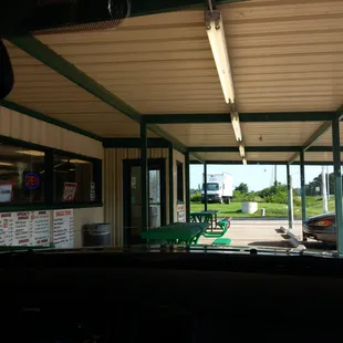 a view of the drive - in