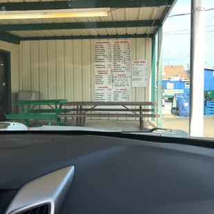 a view of the drive - in