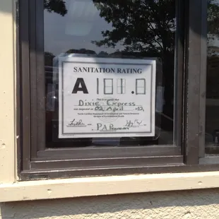 Very Nice Sanitation Rating