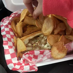 2 Hotdog combo with chips... great value, the box was stuffed full!!!!