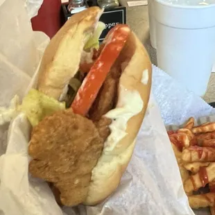 Crispy chicken sandwich