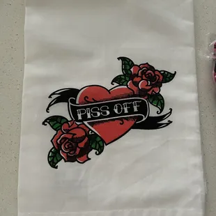 They have hysterical hand towels.