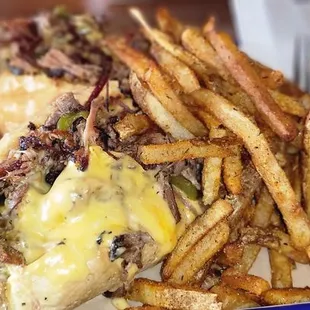 Brisket philly and fries