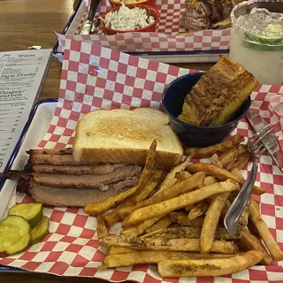 Sliced Brisket with 2 Sides