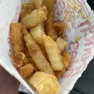 Greasy, hard, stale fries. Every bite was nothing but old cooking oil
