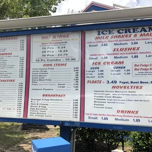 Updated menu &amp; prices. Hope it&apos;s clear enough to see.