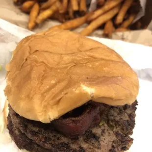 Double burger w/ everything
