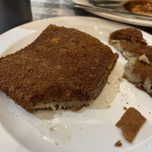 Homemade Scrapple, crispy on the outside, warm and mushy on the inside!!