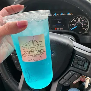 Blue raspberry water
