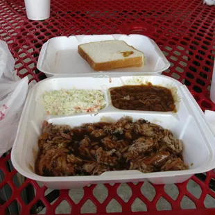 Pulled pork plate.