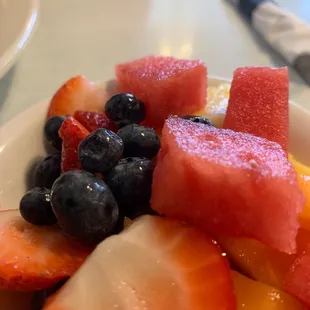  a plate of fruit