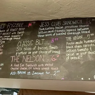 Deli counter menu, part 1