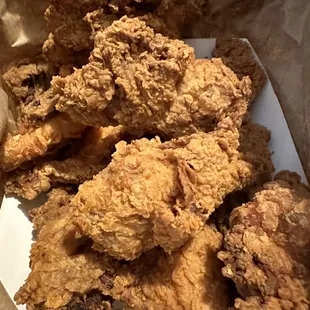 a plate of fried chicken
