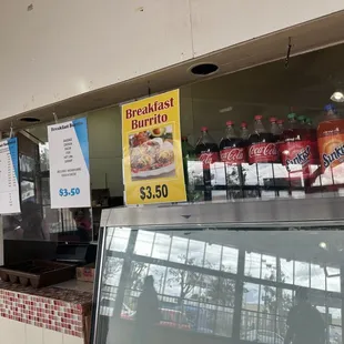 a display of drinks and beverages