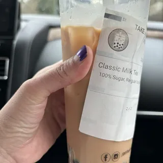 Classic Milk Tea Ice Blended with Brown Sugar