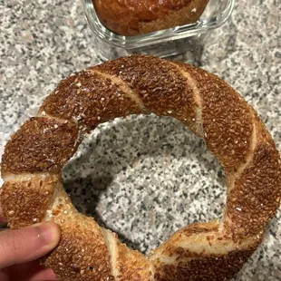 Turkish bagel and plain bun