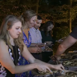 Pizza buffet for our wedding