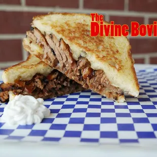 Smoked Briskets, White Cheddar Cheese, Home Made BBQ Sauce