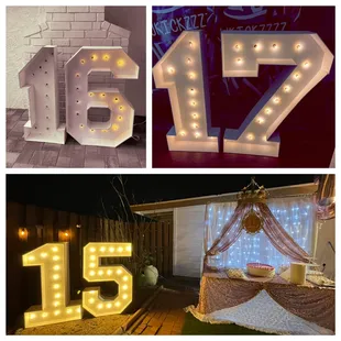 Marquee numbers available for rent