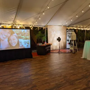 Wedding Photobooth and Projector screen