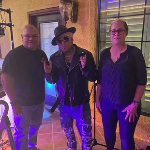 DJ Sergeant on the left center is DJ Kane from the Kumbia Kings and far right DJ Momma. We got to play at his roadies party while he sang