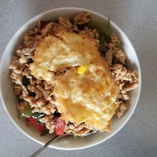 Basil Krapao Chicken Fried Egg