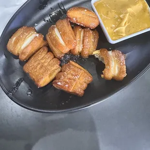 Pretzels and cheese sauce! So yummy