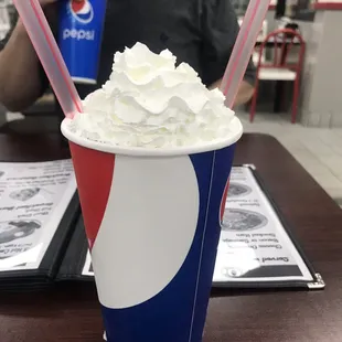 Medium Oreo shake. It's huge!