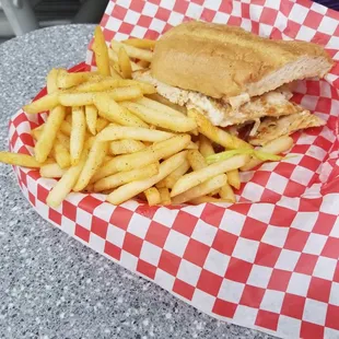 Chicken Sandwich Special.... half eaten