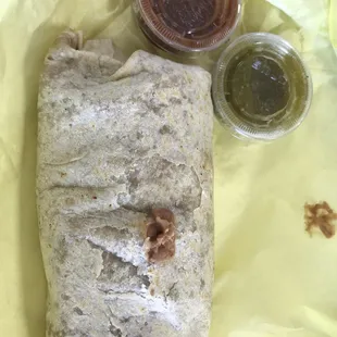 Bean and cheese burrito.