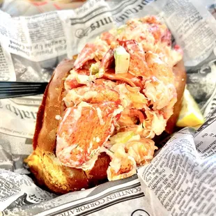 Overloaded lobster roll