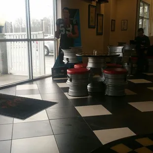 Nice outside seating area.