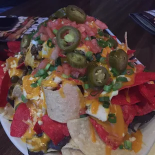 Huge loaded nachos