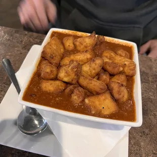 Chili topped with habanero cheese curds