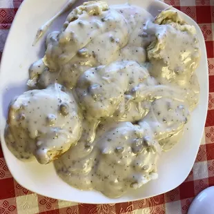 Biscuits and gravy plate