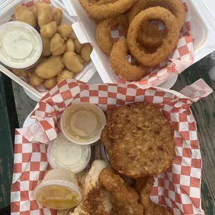Cheese Curds, Onion Rings and Friday Fish Fry