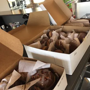 50$ worth of pączki (totally worth it) note* Tymbark Apple mint juice in the back