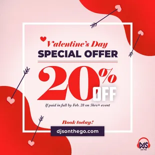 Our highest discount all for the sake of LOVE! Enjoy our special for two Valentine’s Day Discount!