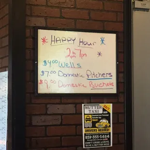 Happy hour 2-7pm