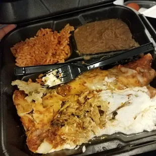 This is what I got when I ordered Sour cream enchiladas!