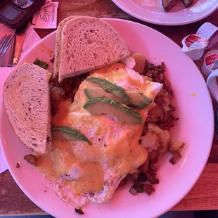 Chorizo hash with rye