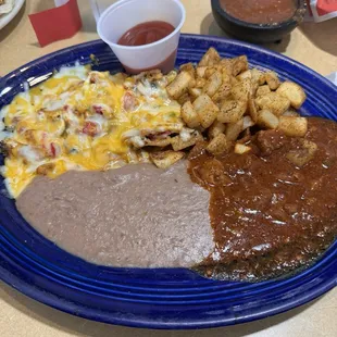 Carne guisada migas plate