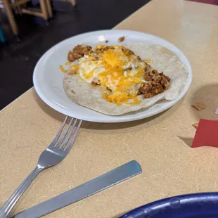 Chorizo taco