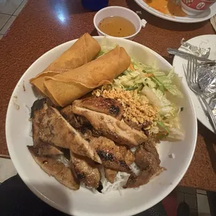 #57 BBQ Chicken &amp; Veggie Rolls with Vermicelli