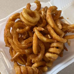 Seasons fries, well done.