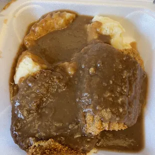 Veal cutlets.
