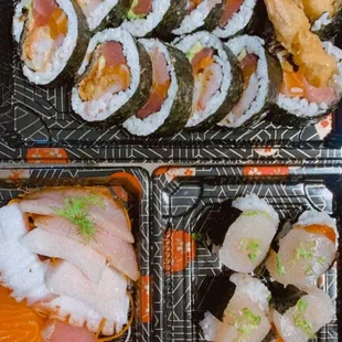 sushi, food, sashimi, sushi and sashimi