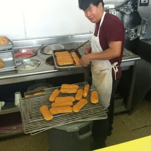 They make and fill their own donuts daily. Family owned franchise.